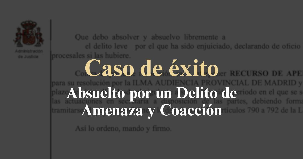 Delito por amenazas y coacción