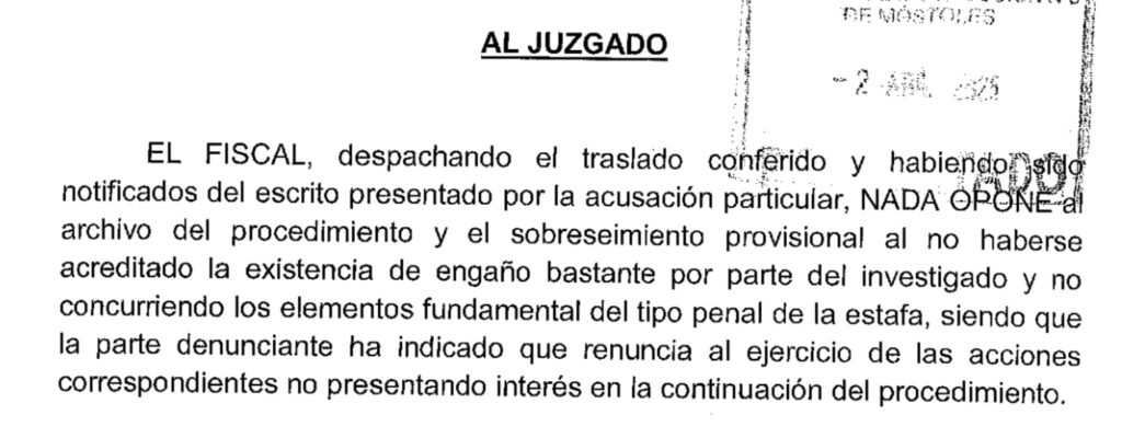caso de estafa